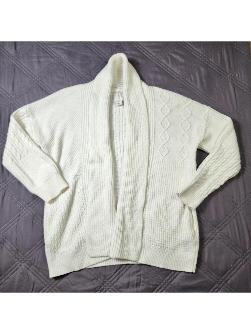Joie Cable Knit White Cardigan Sweater Women’s Medium